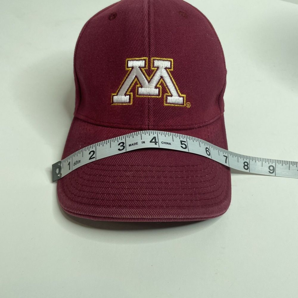 Minnesota Golden Gophers Hat, Hook And Loop Adjustable, Maroon, Logo, Signatures - Picture 9 of 10